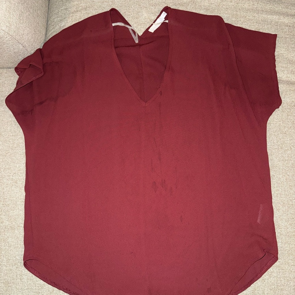 Lush Deep Red Women's Blouse